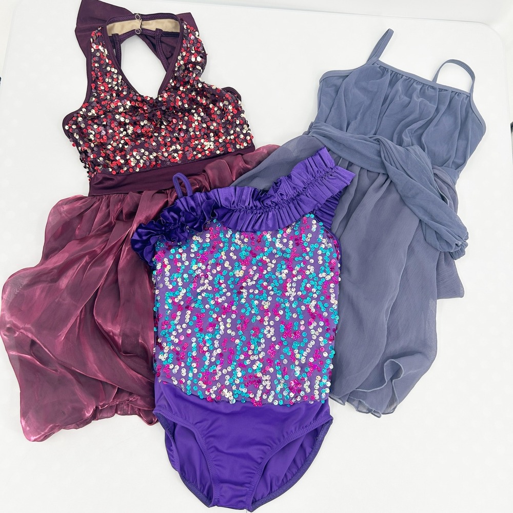 Weissman Balera Girls Bundle Lot (3) Contemporay Dance Outfits‎ Dress Size MC